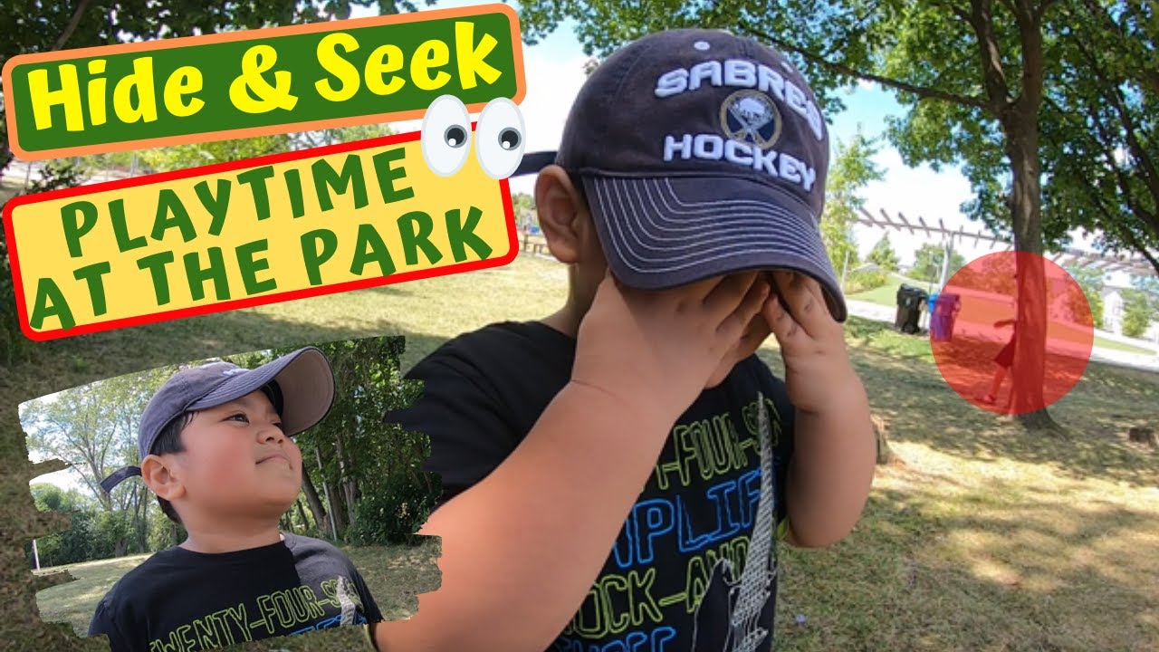 Caelan's Pretend Play Hide and Seek in the park | Family Fun Outdoor ...