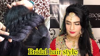 Easy Bridal hair style for beginners || hair style for bridal and party makeup screenshot 4
