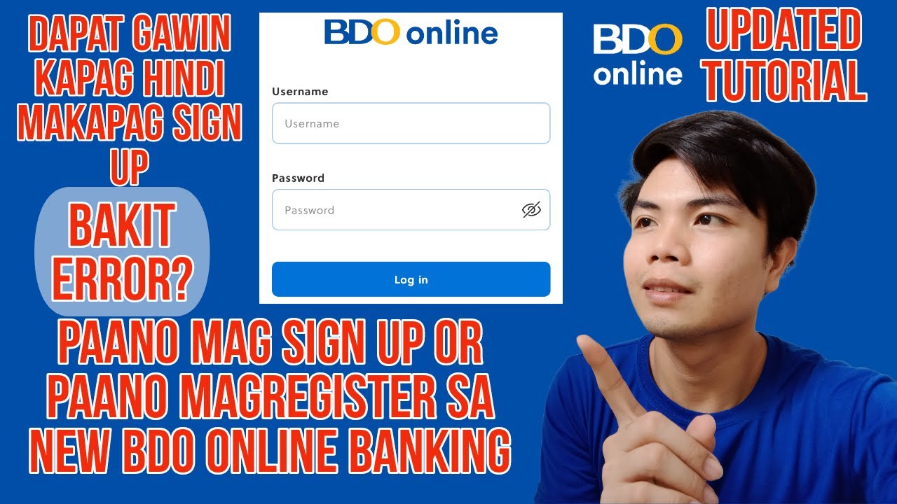 PAANO MAG SIGN UP SA NEW BDO ONLINE BANKING APPLICATION PAANO MAG ...