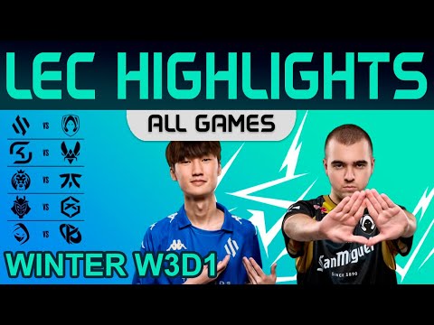 LEC Highlights Week3 Day1 LEC Winter 2024 All Games By Onivia