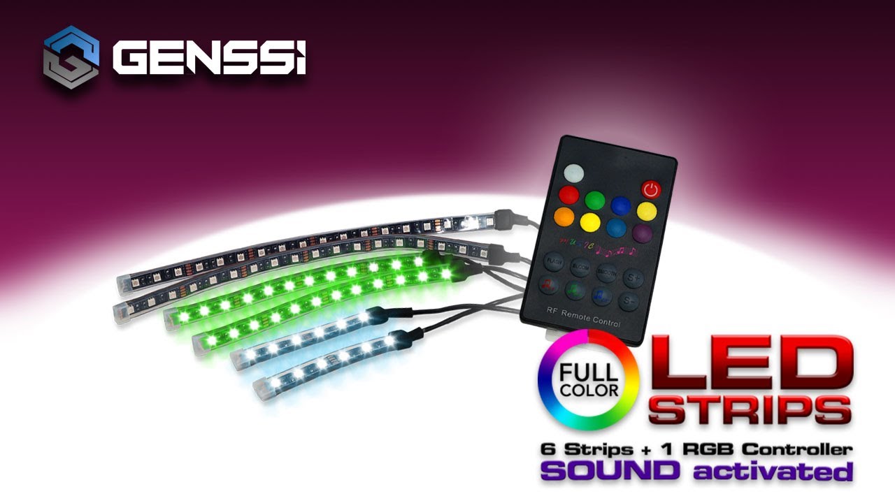 Motorcycle led lights Wireless Remote RGB color Neon Glow Light Strips