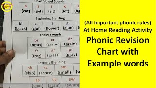 At Home Reading Activity Phonic Revision Chart with Example words|| Improve English Reading Ability screenshot 3