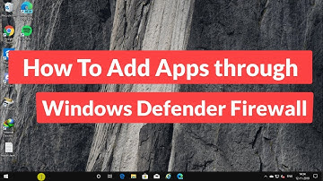 How to Add Apps through Windows Defender Firewall in Windows 10
