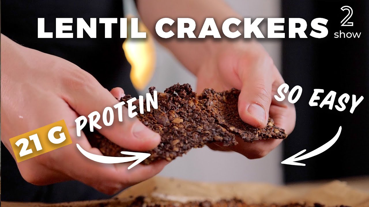 HIGH-PROTEIN LENTIL CRACKER | High Protein Vegan Recipe