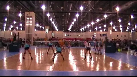 Jeanette McGrath digs and passes Highlight, NE Qua...