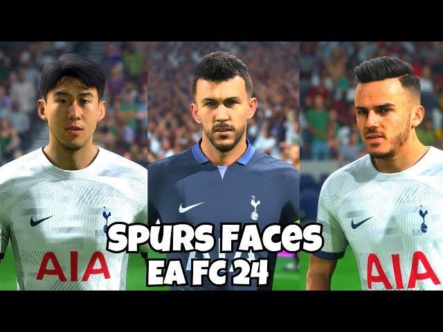 Spurs Faces and ratings EA FC 24 