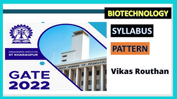 GATE Biotechnology syllabus and pattern (2022)