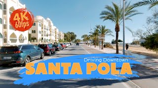 Santa Pola, Spain. Driving Downtown/Conducir por la ciudad. Санта Пола, Испания. 4K 60fps