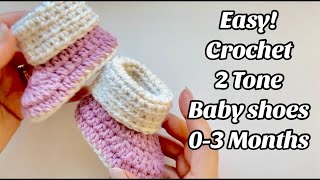 EASY CROCHET BABY BOOTIES 03 MONTHS