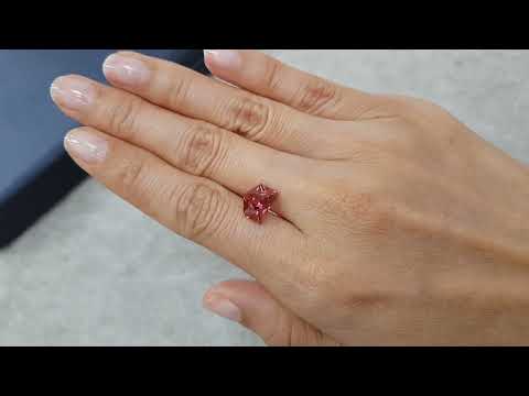 Fancy-cut orange-pink tourmaline 3.38 ct Video  № 1