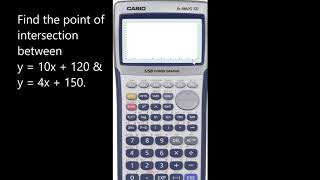 Using Graphics Calculator | Point of intersection | Linear Algebra | NCEA Level 1 Mathematics