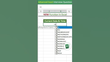 NOW function in excel | NOW formula in excel | excel interview questions excel tips & tricks