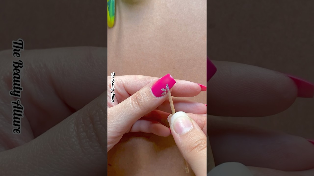 💅🌸Easy nail art with toothpick 
