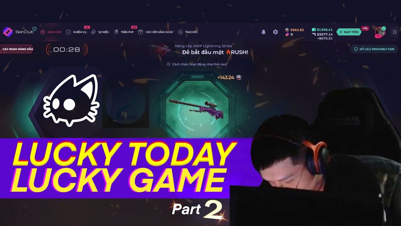 LUCKY TODAY LUCKY GAME PART 2 | SKINCLUB PROMO CODE - YouTube