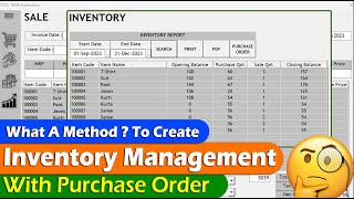 What a Method? 🤔 Inventory Management With Purchase Order in Excel Userform | Excel Vba