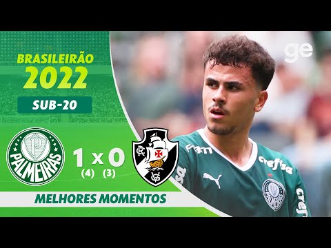 PALMEIRAS 1 (4) X (3) 0 VASCO | MELHORES MOMENTOS| QUARTAS DE FINAL BRASILEIRÃO SUB-20 2022|ge.globo