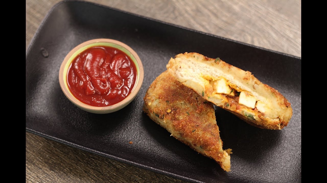 Paneer Stuffed Potato Sandwich Sanjeev Kapoor Khazana YouTube