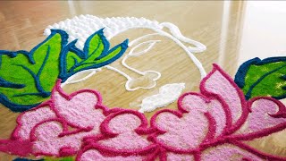 Easy and beautiful rangoli for diwali || latest rangoli designs 2020,rangoli new design 2020