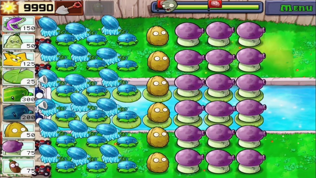 Plants vs Zombies | Adventure Pool [ Level 1 ] | Gameplay Full HD - YouTube