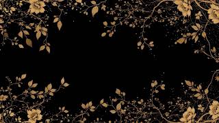 Golden Floral Frame Border Loop 4K