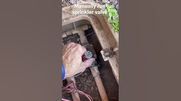 Manually run a sprinkler valve without the timer.