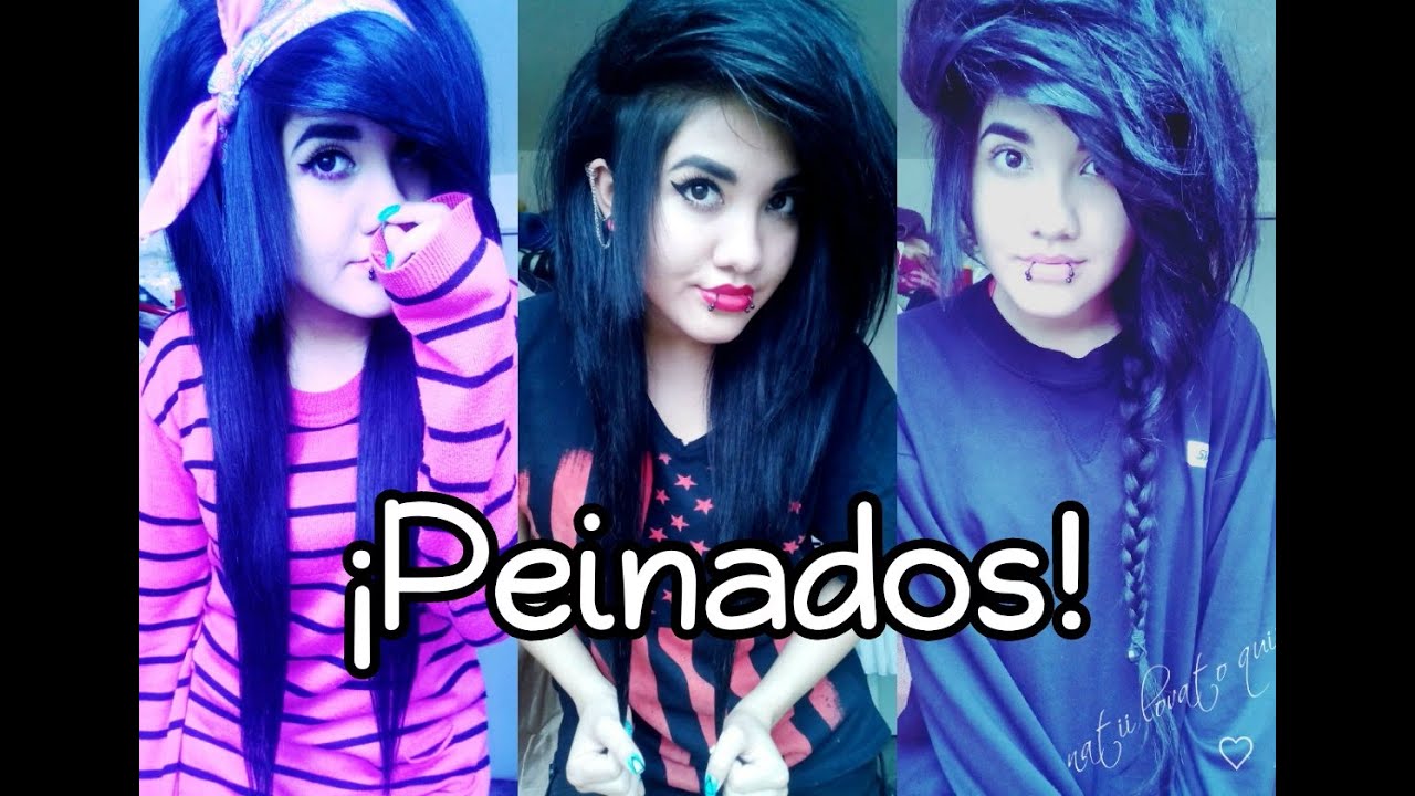 ♥ 3 Peinados Estilo Emo/Scene/Hipster :3 (o como quieras llamarles) -  YouTube