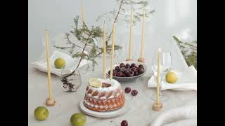 Thing Stories. Light grey natural linen tablecloth for cozy and relaxing festive table setting