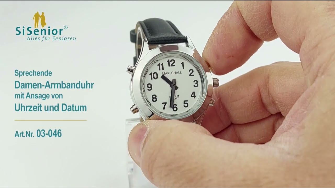 Sprechende Armbanduhr / Blindenuhr mit Sprachausgabe D-SL 