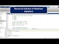 Sec 6 | Numerical Solution of Nonlinear Equations & MATLAB Applications شرح