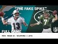 "Marino Fake Spike" Miami Dolphins vs. New York Jets (Week 13, 1994)  | NFL Full Game