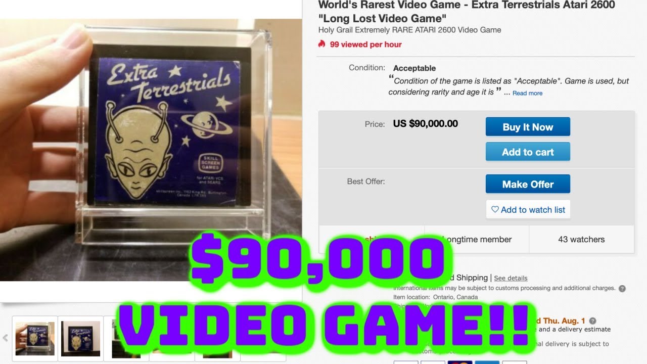 $90,000 Video game sells on Ebay!! - YouTube