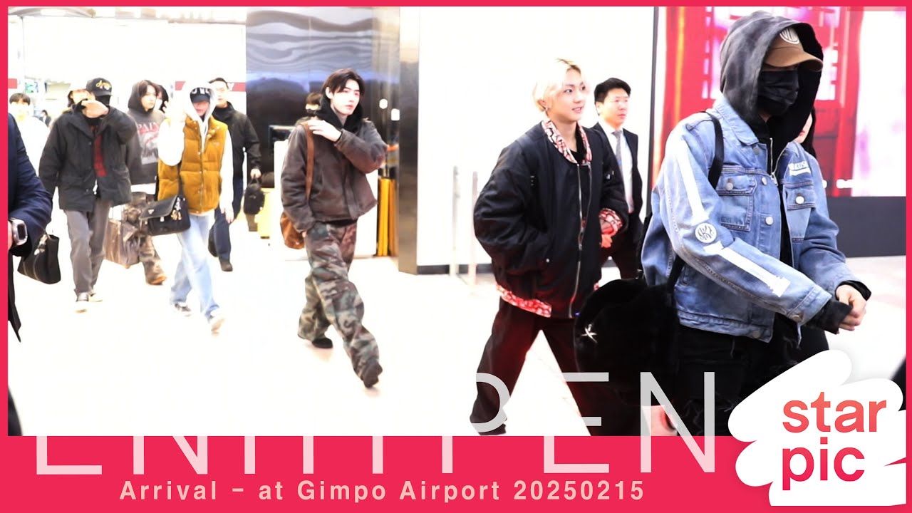 엔하이픈 '7명 함께 입국'  [STARPIC] / ENHYPEN Arrival  - at Gimpo Airport 20250215