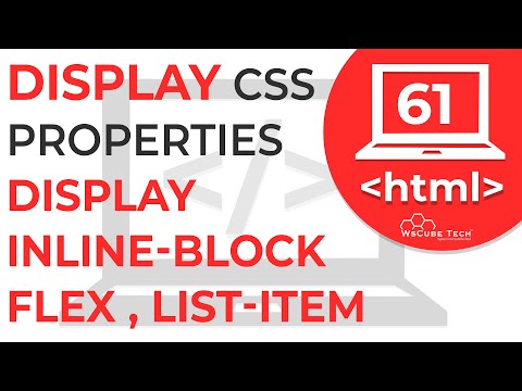 CSS Display Properties | Display inline-block , Display Flex & Display List-item | Learn CSS | #61