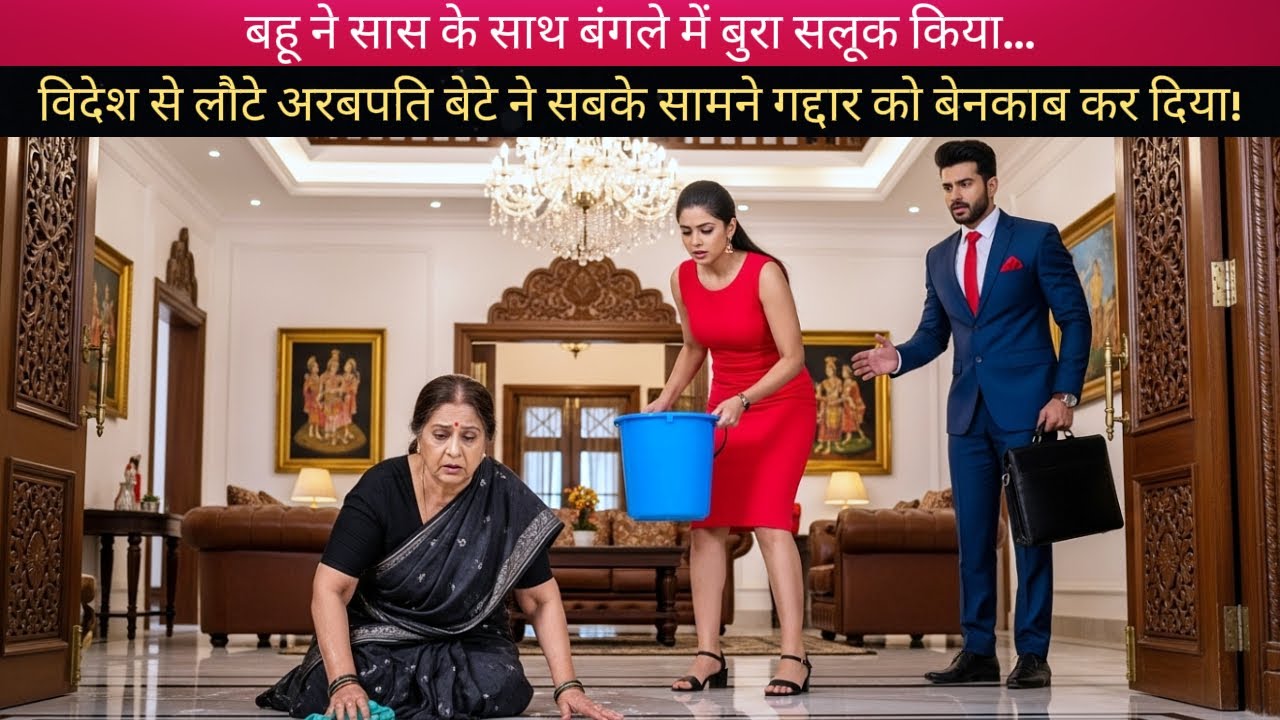 बहू ने सास को हवेली में प्रताड़ित किया – अरबपति लौटकर आया और गद्दार को बेनकाब किया