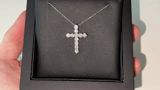 Diamond Cross Necklace 2.00ct. 18k White Gold