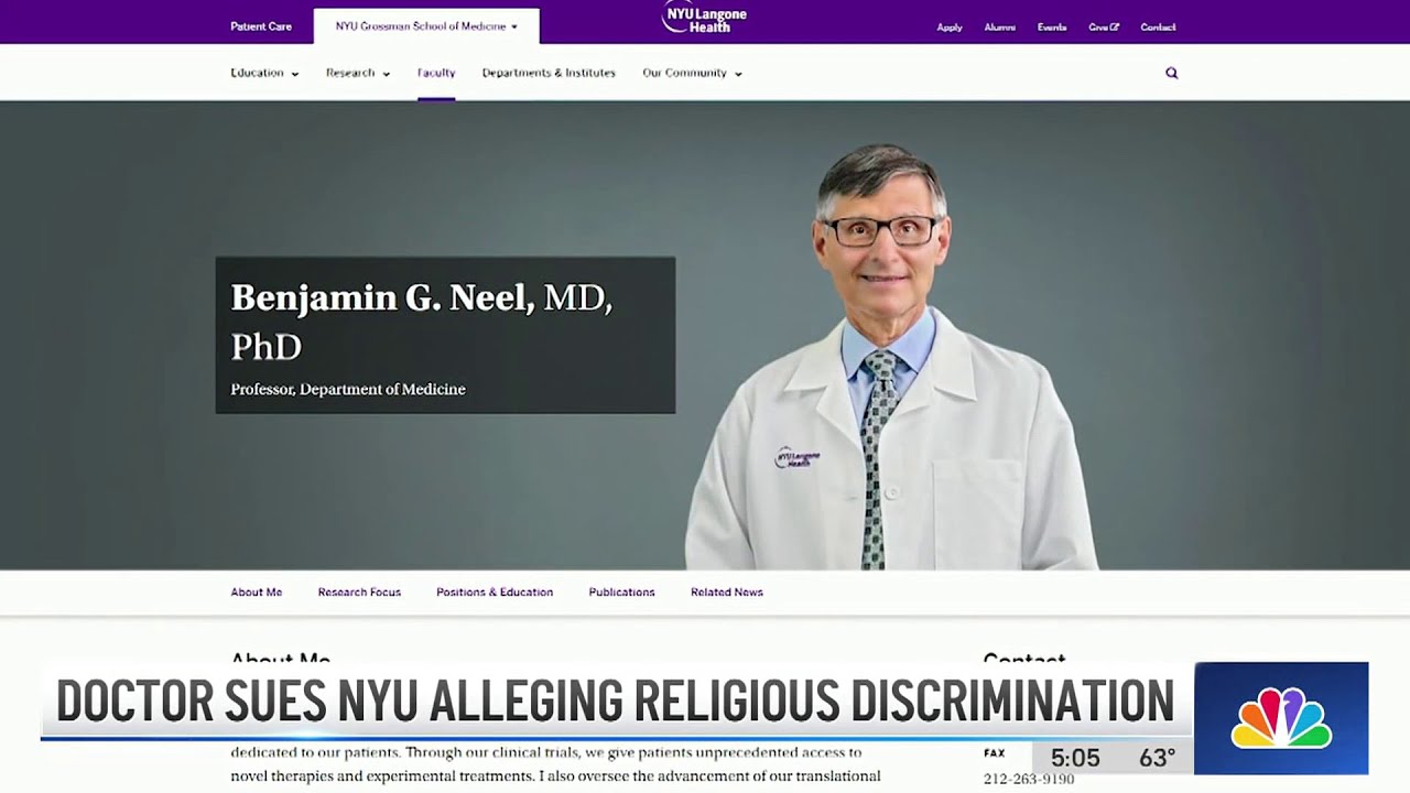 Top cancer doc sues NYU for stripping him of title over pro-Israel social media posts | NBC New York