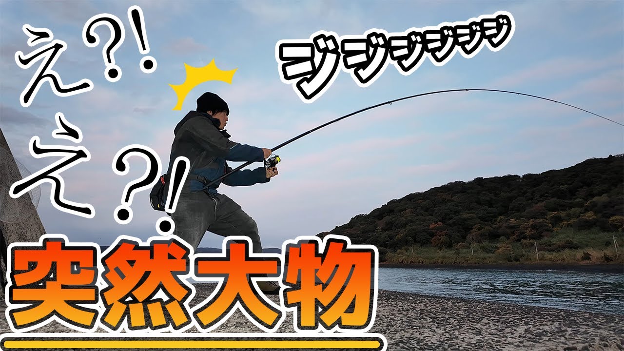 港内でヒラメ狙いのはずが突然巨大魚喰ってきてドラグ出っ放し…