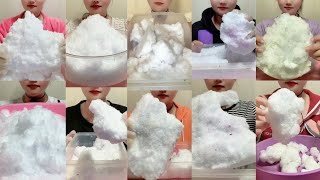 ASMR ICE EATING || RU'S SOLO FREEZER FROST EATING🥶SATISFYING SOFT SQUEAKY CRUNCHY FROST BITES ASMR🧊