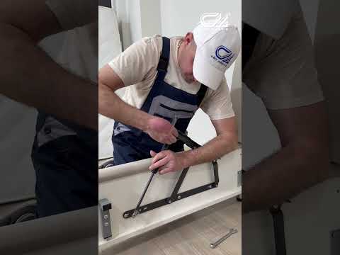 Сіре двоспальне ліжко подіум 160х200 см Кароліна 6 з підйомним механізмом з тканини без матраца, видео 1