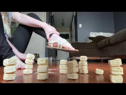 5 min of crushing cookie wafers