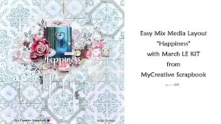 Easy Mix Media Layout Video tutorial for MyCreativeScrapbook Update