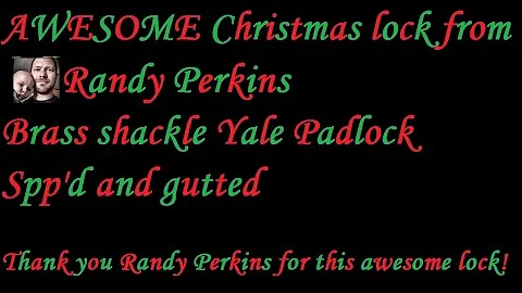 (275) Awesome Christmas lock!! (from Randy Perkins...