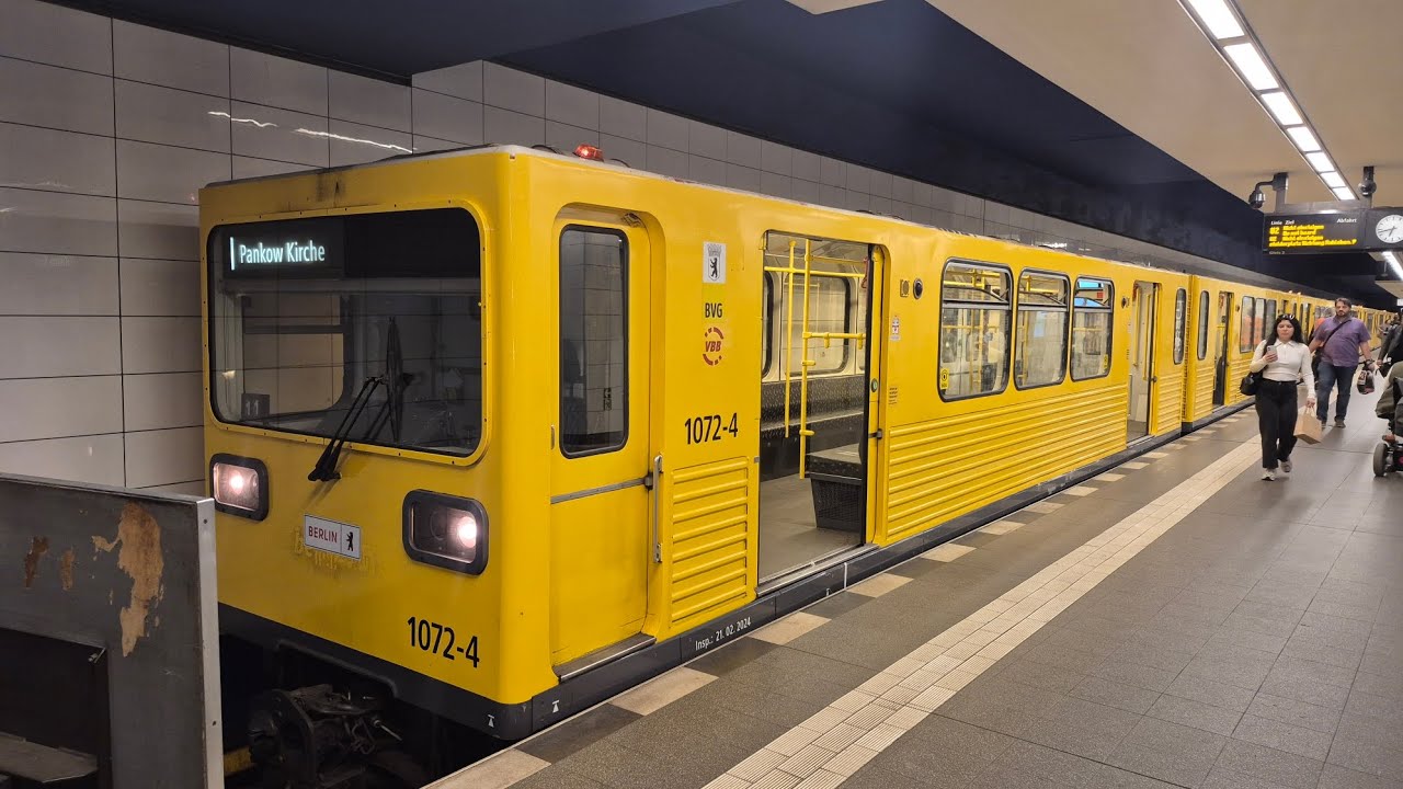 U-Bahn Berlin | Mitfahrt in der U2 von Pankow bis Mohrenstraße Im GI/1E 1072-3