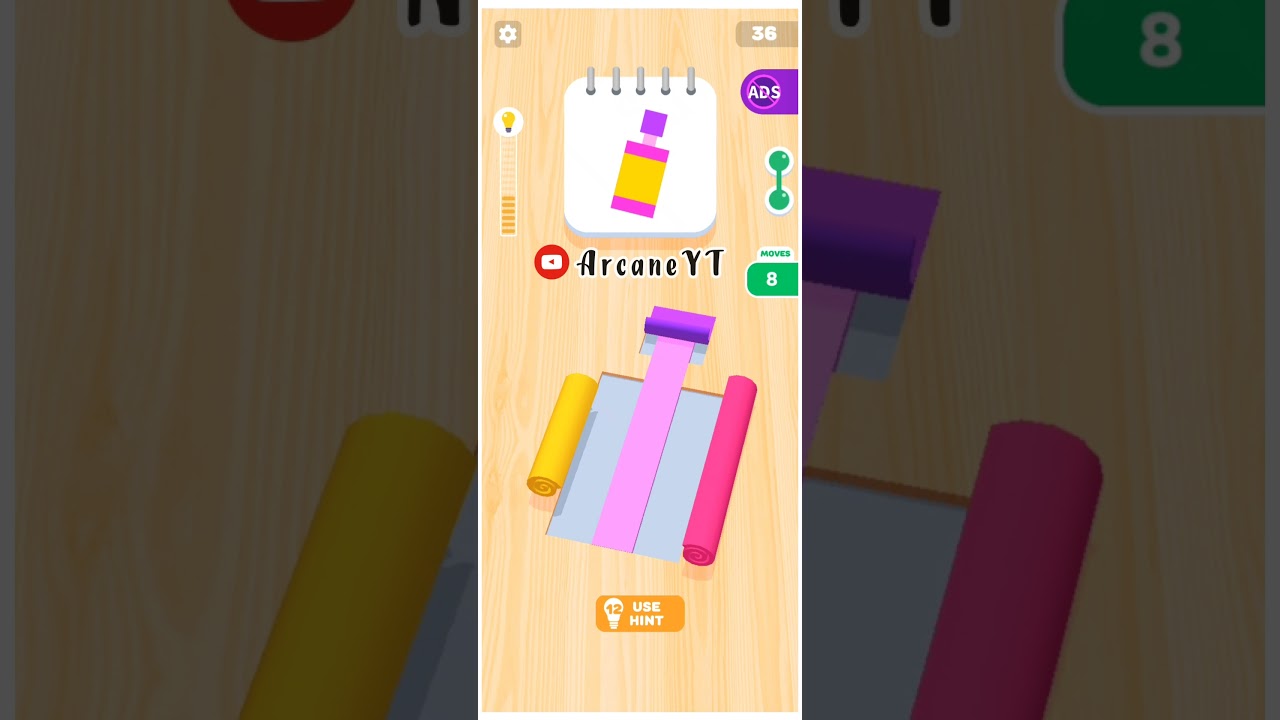 Color Roll 3D Game Level 23 to 44 Solution 