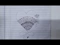 Beautiful Heart &amp; Pattern Art ❤️ | EasyCreative Drawing | Relaxing Art Video#Mandalaart #easydrawing
