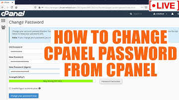 [🔴LIVE] How to change cPanel password from cPanel?