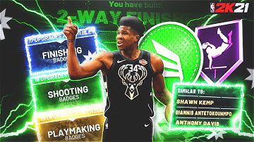 BEST 2-WAY FINISHER BUILD NBA 2K21!!! 60+ BADGES BEST LOCKDOWN BUILD - NBA 2K21