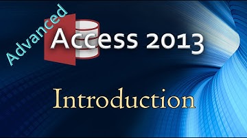 1. (Advanced Programming In Access 2013) Introduction