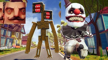 Hello Neighbor - My New Neighbor Big Clown Gremlins (Dark Deception) Act 2 Random Gameplay