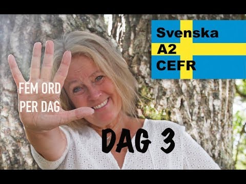 Dagur 3 - Fimm orð á dag - samtengingar / undirlög - Lærðu sænsku A2 CEFR
